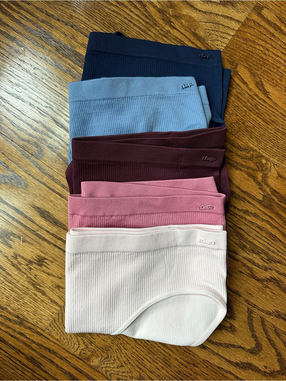 Women’s Gap Body Ribbed Briefs 6-Pack - Navy, Blue, Maroon, Pink, Light Pink
